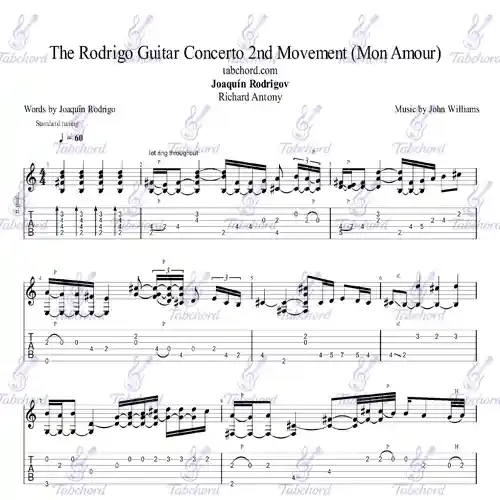 John Williams The Rodrigo Guitar Concerto 2nd Movement Mon Amour